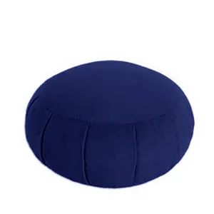 Eco-friendly Organic Cotton Yoga Meditation Round Zafu Cushion with Pleats and Buck Wheat Filling available in Different Colors