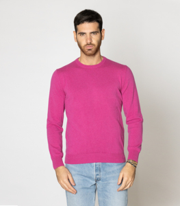 Abbigliamento uomo all'ingrosso puro cashmere maglione girocollo blu pullover uomo per l'inverno - Product Image 1