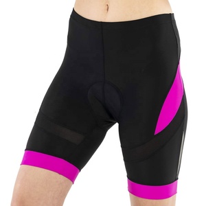 Pantalones Cortos de Ciclismo para Mujer, Cintura Media, Negros, con Patrón, Spandex, Poliéster, Impermeables, de Secado Rápido, Cierre de Cremallera, Ajuste Deportivo, Tejido de Punto - Product Image 5