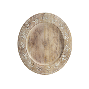 Premium Quality Wooden Under <b>Plate</b> For Wedding And Party Usage <b>Charger</b> <b>Plate</b> Show <b>Plate</b> At Cheapest Pricing - Product Image 1