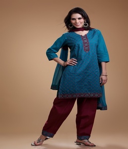ผู้หญิง shalwar kameez-ผู้หญิง kurta กับ pathani salwar - Product Image 3