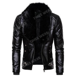 Chaquetas de cuero personalizadas para Hombre, chaqueta de cuero sintético, elegante e informal - Product Image 6
