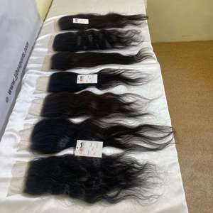 Human Hair Closure 4x4 Lace Closure, 100% Natural Black Color Brazilian Straight Virgin Cuticle Aligned Hair with HD Closure - Product Image 4