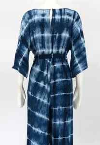 Vente chaude décontracté cravate teinture barboteuse combinaison pour femmes col en v motif fleuri ample jambe large pantalon taille naturelle respirant plage - Product Image 4