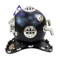 Casque de plongée en eaux profondes Mark V de la marine américaine moderne, plaqué argent, artisanat en fer, impression UV découpée au laser, style nautique, marque RE