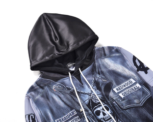 Sudadera con capucha para hombre y mujer, ropa de calle de alta calidad, con forro polar de rizo francés, Logo personalizado, color blanco, 100% algodón - Product Image 3