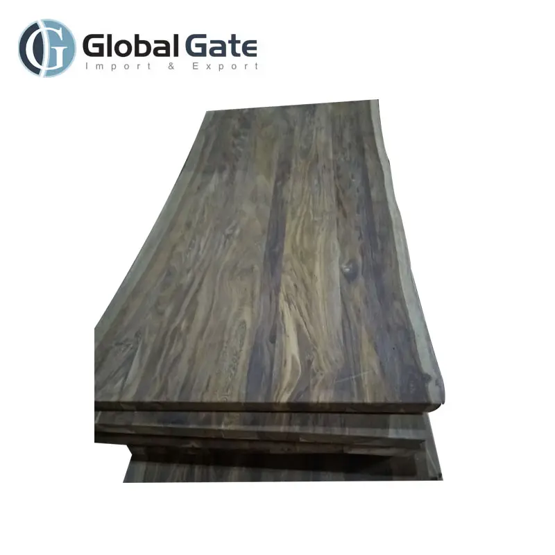 Acacia/raintree/walnut solid wood live edge dining table top