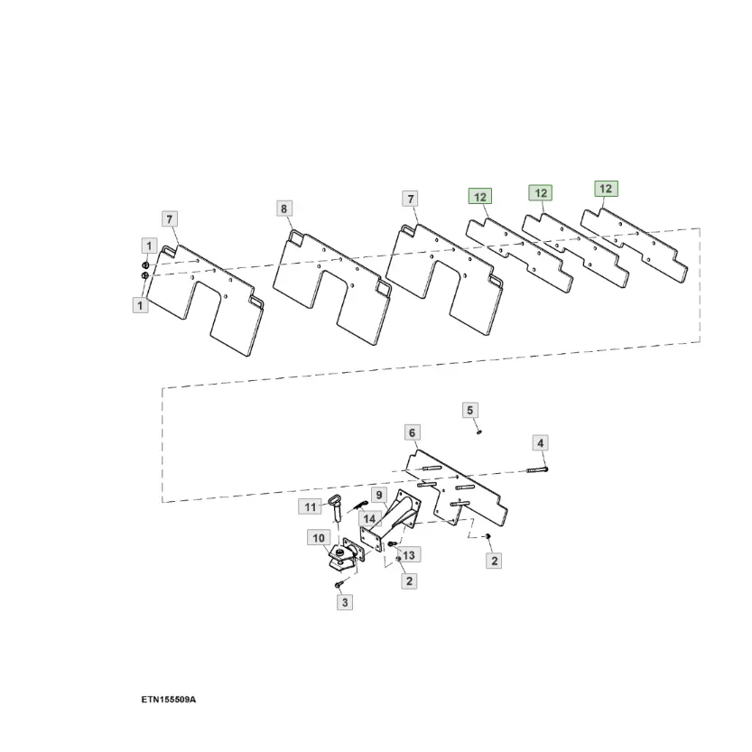 Деталь для трактора JD JohnDeere, сцепная пластина, вес заднего оси, номер детали DX10586