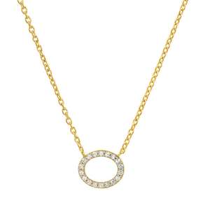 สร้อยคออัญมณี925ชุบทองแบบมินิมอลลิสเตอร์ลิงเงินแท้สไตล์วินเทจสำหรับงานเลี้ยงงานแต่งงานของขวัญ - Product Image 2