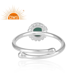 Bague naturelle en argent Sterling fin pour femmes, pierres précieuses couleur Turquoise, vente en gros, accessoire de styliste - Product Image 4