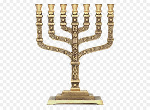 Chandelier à 7 branches pour Shabbat, incassable, artisanal, forme personnalisée acceptée, haute qualité, en laiton/aluminium DCP - Product Image 3