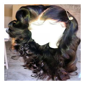 HAMDAAN IMPEX Super Wave Style Loose Deep Afro Cheap Indian Remy Human <b>Hair</b> Extensions for Lace Frontal Wig From India - Product Image 1