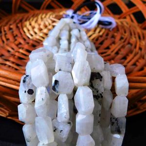 Cuentas de Piedra Natural para Joyería, Colgante de Piedra Lunar Blanca en Forma de Calabaza de 15-20mm, Gema Facetada a Máquina - Product Image 5