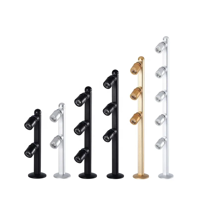 Led counter light jewelry jade vertical pole spotlights 2W3W4W5W straight pole display light for boutique watch glasses showcase