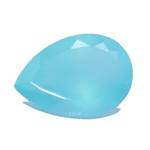 " 8X10 มม. ลูกแพร์ตัดธรรมชาติสีฟ้า/ชมพู/เหลือง/AQUA CHALCEDONY" ขายส่งราคาโรงงานคุณภาพสูงอัญมณีหลวม | IGI - Product Image 1