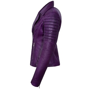 Veste de moto en cuir d'agneau véritable pour femmes PIHA SPORTS - Séchage rapide, coupe-vent, vêtements d'extérieur d'hiver, doublure en polyester, fermeture éclair - Product Image 4