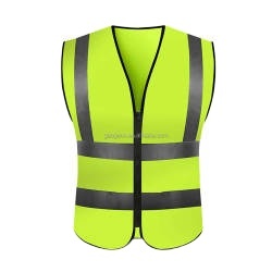 Gilet de sécurité réfléchissant haute visibilité avec poches, classe 2, jaune et orange, en maille - Product Image 3