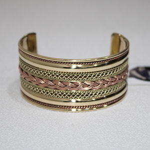 Woven Golden Brass Cuff <b>Bangle</b> <b>Bracelet</b> Cufflinks Fashion Accessories Artificial Jewelry with Carved Design for Anniversaries - Product Image 1