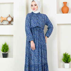 Robe de sécurité à motif de châle, vêtements islamiques, tenue turque modeste, Abaya tunique Hijab, mode - Product Image 3