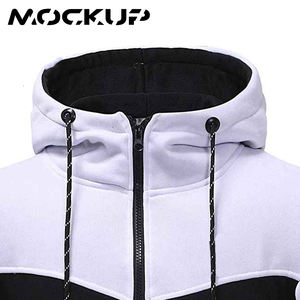 Survêtement de marque pour hommes, vêtements de sport, 2 pièces, veste et pantalon de Jogging à fermeture éclair complète - Product Image 4