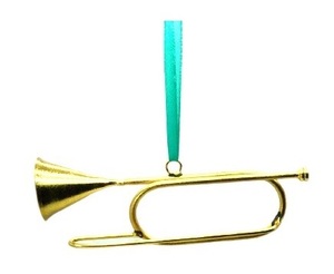Metal New Design <b>Small</b> Christmas Decoration Trumpet Christmas Hanging <b>Ornament</b> High Quality - Product Image 3