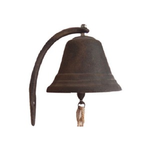 Campana colgante de pared de forma redonda de la más alta calidad campana colgante de Color negro hecha a mano para uso en el jardín del hogar - Product Image 6