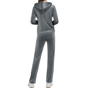 Gran oferta 2022, chándal informal de 2 piezas para mujer de alta calidad, logotipo personalizado, Color sólido de talla grande para la moda de invierno - Product Image 4