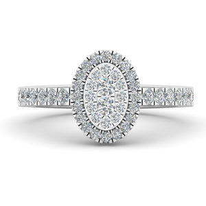 Anillo de compromiso de diamantes redondos y naturales, oro de 14 quilates, 1.00TCW - Product Image 2