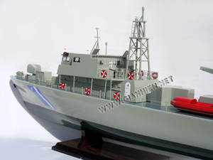HELLENIC COAST GUARD Modèle de bateau en bois Fabriqué à la main Nouveauté Cadeau Ornement - Product Image 6