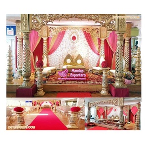 Mariage indien et musulman, ramajwada, Mandap, Royal Rajasthani, en Fiber, style roi asiatique - Product Image 1