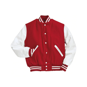 Chaqueta Varsity Azul Marino para Hombre con Logotipo H Bordado y Estrellas, Estilo Preppy, Corte Regular, Cuello Camisero - Product Image 1