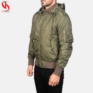Chaqueta de Piloto de Poliéster y Seda Ecológica de Alta Calidad, Resistente al Viento, con Logotipo Personalizado, Cierre de Cremallera, Talla Grande, para Hombre, Invierno - Product Image 3