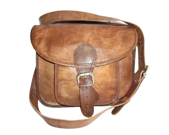 Vintage Goat Genuine Leather Designer Cross Body Sling messenger Bag