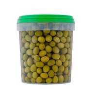 Olives vertes fraîches de la variété Manzanilla, taille moyenne, 1 kg, fabrication italienne, naturelles, sucrées et juteuses, durée de conservation de 24 mois