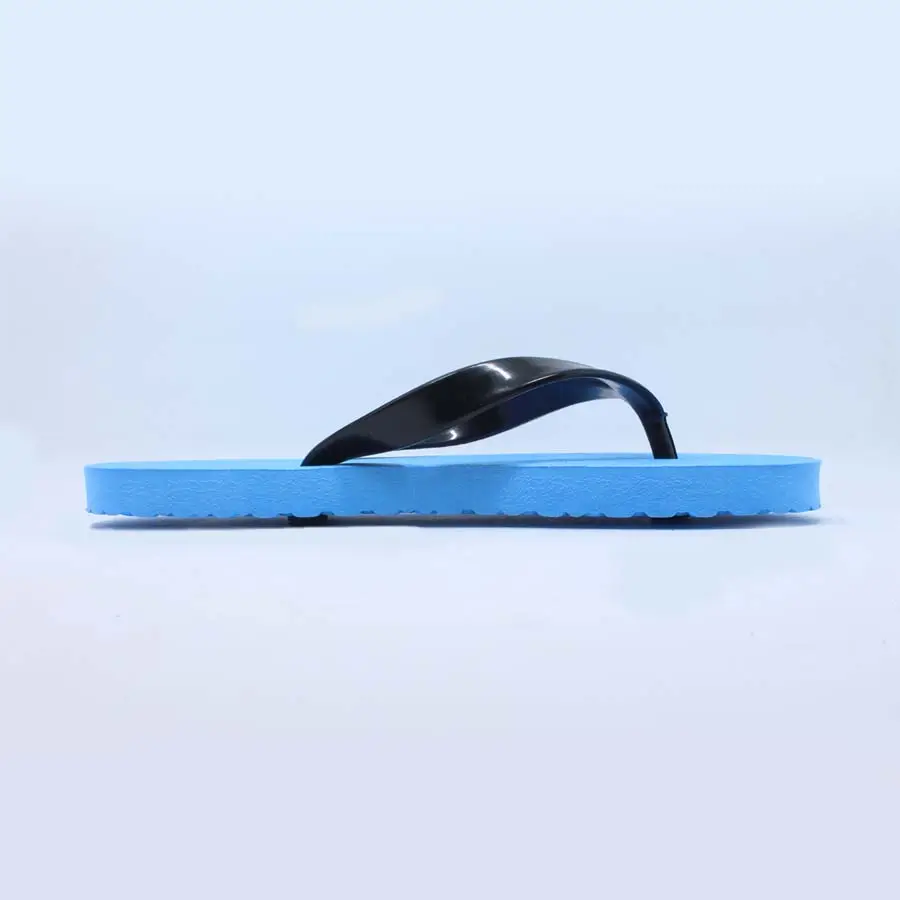 Customized logo flip flops slipper summer beach eva men slippers 15mm sole flat slippers ladies for hotel M0118 Blue