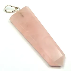 Vente en gros pierre naturelle vert Aventurine améthyste Rose Quartz cristal bijoux pendule pointu pierre précieuse druzy pendentif