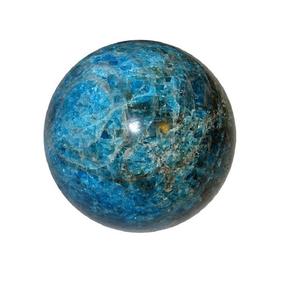 Boule de pierre précieuse bleue naturelle, sphère en apatite, cristal, pierre précieuse, vente en gros - Product Image 1