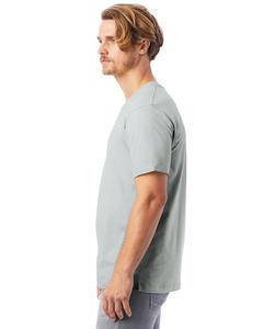 T-shirt à manches courtes 100% coton gris clair pour hommes, col en O, confortable, respirant, tissu tricoté personnalisable OEM de haute qualité - Product Image 3