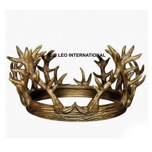 Bol en aluminium en forme de renne en laiton fini antique pour servir des collations Bol décoratif moderne pour la maison - Product Image 1