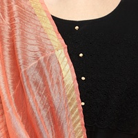 Wanita Gratis desainer etnis India penuh warna sulaman wanita Dupatta Stole terdiri dari katun Linen Crepe Polyester Georgette