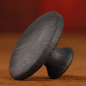 Siyah bian sıcak taşlar mantar şekilli masaj taşları gua sha aracı doğal volkanik taş bazalt sıcak taş Gua sha araçları şifa taşları - Product Image 3