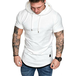 Camiseta con Capucha de Manga Corta para Regalo, Ropa Deportiva Informal para Entrenamiento, Tops Deportivos, Sudaderas con Capucha de Manga Larga Informales para Hombre - Product Image 1