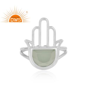 Anillo de Plata Hecho a Mano con Calcedonia, Diseño Exclusivo 2026, Proveedor de Joyería de Plata 925 - Product Image 2