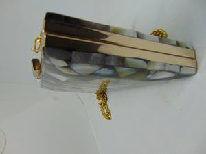 Pochette en mosaïque pour femmes, motif mère de perle, bourse en métal - Product Image 2