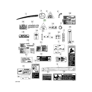 Étiquette de tracteur industriel R140493, pièce de rechange durable en acier inoxydable, composant adhésif pour machines agricoles Tradella - Product Image 6