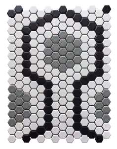 Mosaico Cerámico Hexagonal en Blanco, Negro y Gris, Diseños <span class=keywords><strong>de</strong></span> 2022, para Tiendas <span class=keywords><strong>de</strong></span> Ropa - Product Image 2