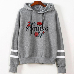 Sweat à capuche personnalisable pour femme, couleur unie Sublimation, imprimé Floral, vêtement tendance, épaules dénudées, nouvelle collection 2020 - Product Image 4