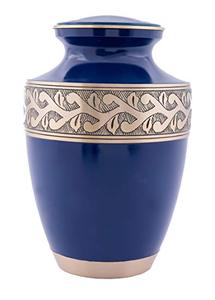 Urne de crémation traditionnelle en laiton, bande de couleur marron, cendres enterrées sculptées, urne de comptoir, décoration, cendres mémorables - Product Image 5