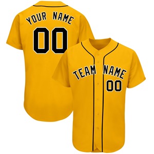 Maillot de baseball unisexe personnalisé respirant en maille polyester grande taille avec nom d'équipe brodé et logo imprimé – Vêtements de sport - Product Image 4