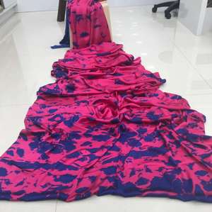 Vêtements de fête les plus attrayants Saree en satin de soie imprimé numérique avec chemisier en satin de soie Les femmes indiennes portent du sari bas prix de gros ethnique - Product Image 5